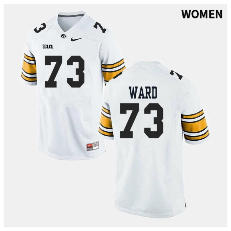 Women's Iowa Hawkeyes NCAA #73 Ryan Ward White Authentic Nike Alumni Stitched College Football Jersey QS34C22VC